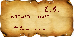 Bánáti Ottó névjegykártya